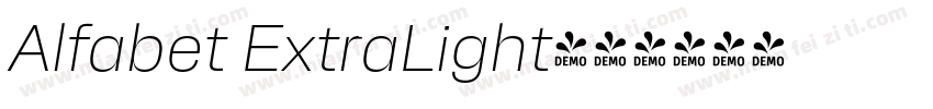 Alfabet ExtraLight字体转换